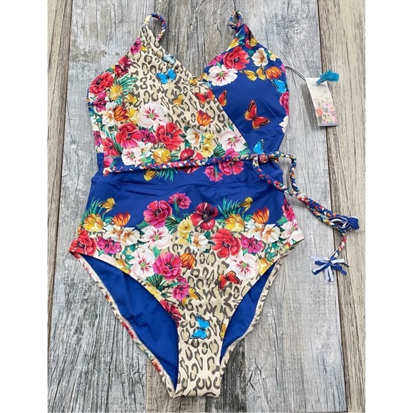 NWT Johnny Was Fleur Braided Wrap One Piece Swimsuit - Picture 3 of 6